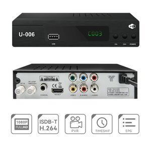 Free to air ISDB-T Digital TV Tuner Receiver Perfect for Latin America and Japan